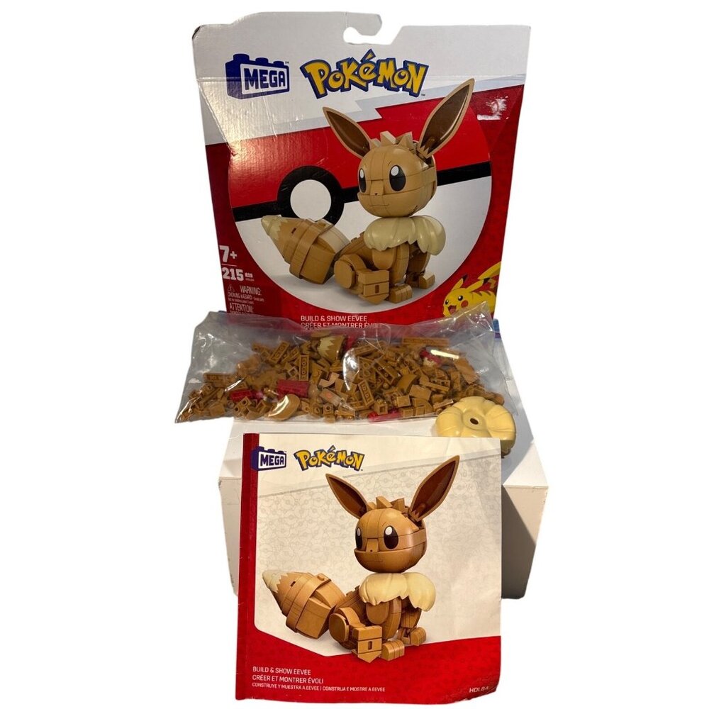 Pokemon Construction Set Build & Show Eevee 215 Pcs Ages 7+ Model HDL84